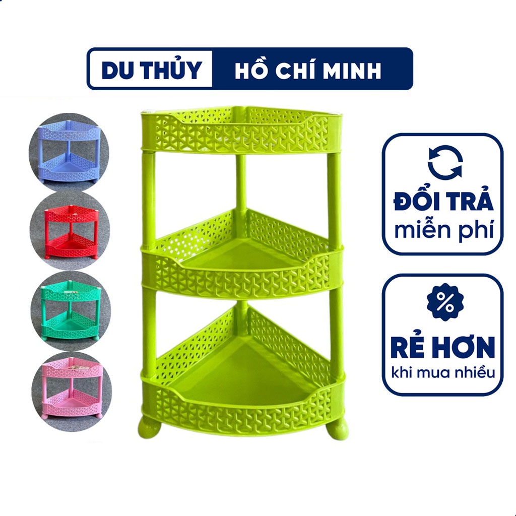 Kệ góc tường, kệ góc tam giác tiết kiệm không gian, chất liệu nhựa PP chịu lực nặng, có 2 và 3 tầng, thương hiệu Tý Liên