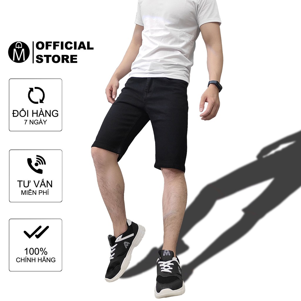 [Mã FAMALLT5 giảm 15% đơn 150K] Quần short jeans nam đen Q169 MUIDOI