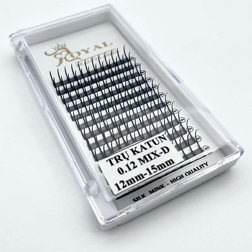 Mi Trụ ROYAL EYELASH Katun Wispy Lông Chồn Cao Cấp Mix Size 12 -15mm