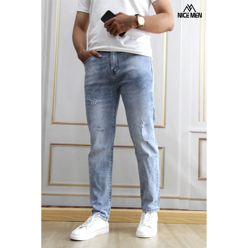 Quần Jeans Nam Rách Nice Men❤️️ FREESHIP ❤️️ ✔️ CAM KẾT ẢNH SHOP TỰ CHỤP✔️ HỖ TRỢ MIỄN PHÍ ĐỔI - TRẢ SẢN PHẨM.