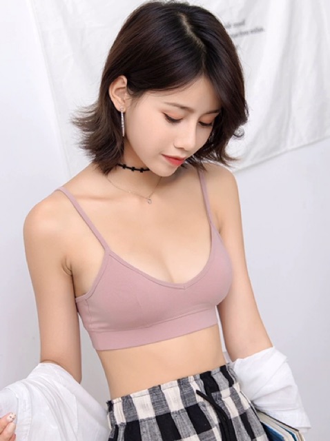 Áo Bralette Cotton Mịn Có Đệm Và Khe Tháo Mút B134