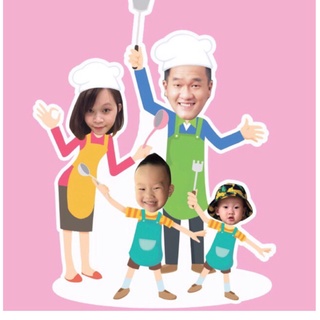 Chibi gia đình - chibi trang trí sinh nhật Miễn phí thiết kế