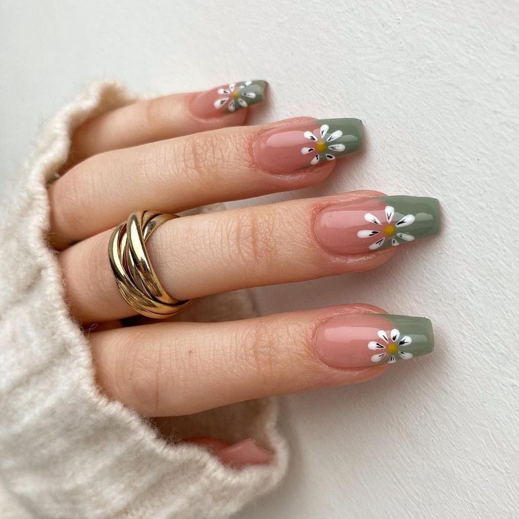 Bộ 24 móng tay giả kèm keo dán Mua Tất thời trang