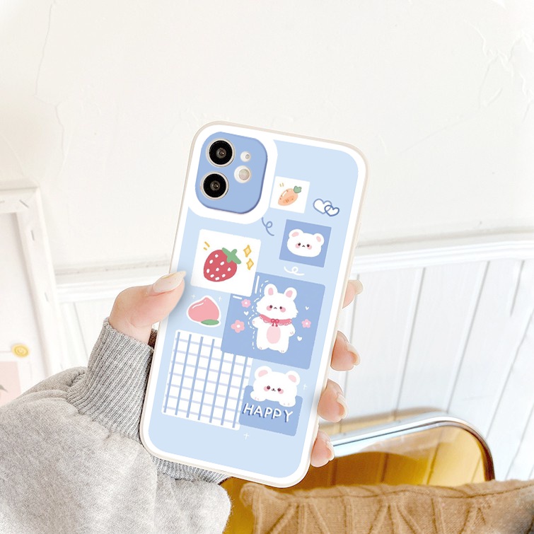 Ốp iphone - Ốp lưng iphone cạnh vuông viền camera Love cat dành cho ip 6 đến 14promax - ng035