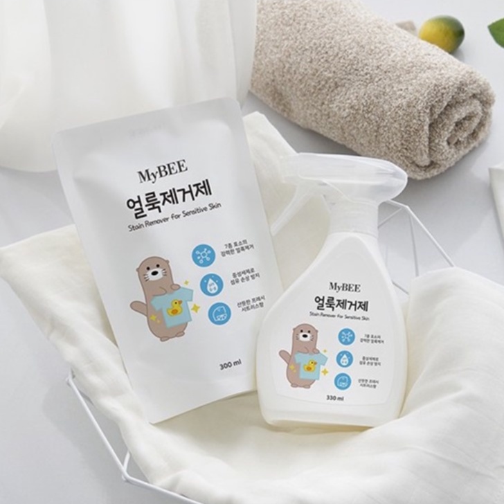 Xịt tẩy trắng vết bẩn quần áo cho bé Mybee 330ml
