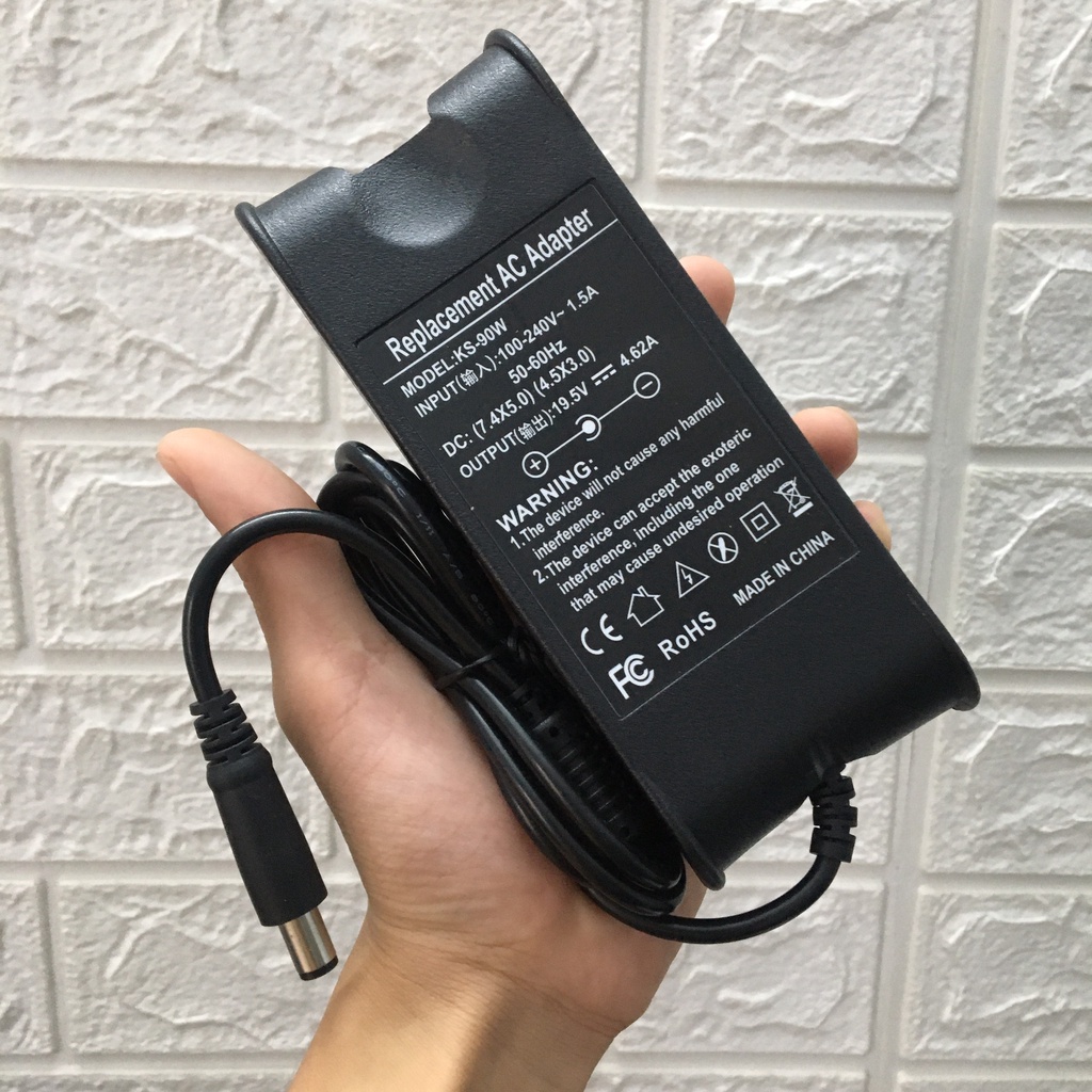 Sạc Laptop Dell chân kim to 19.5v- 4.62a zin xịn
