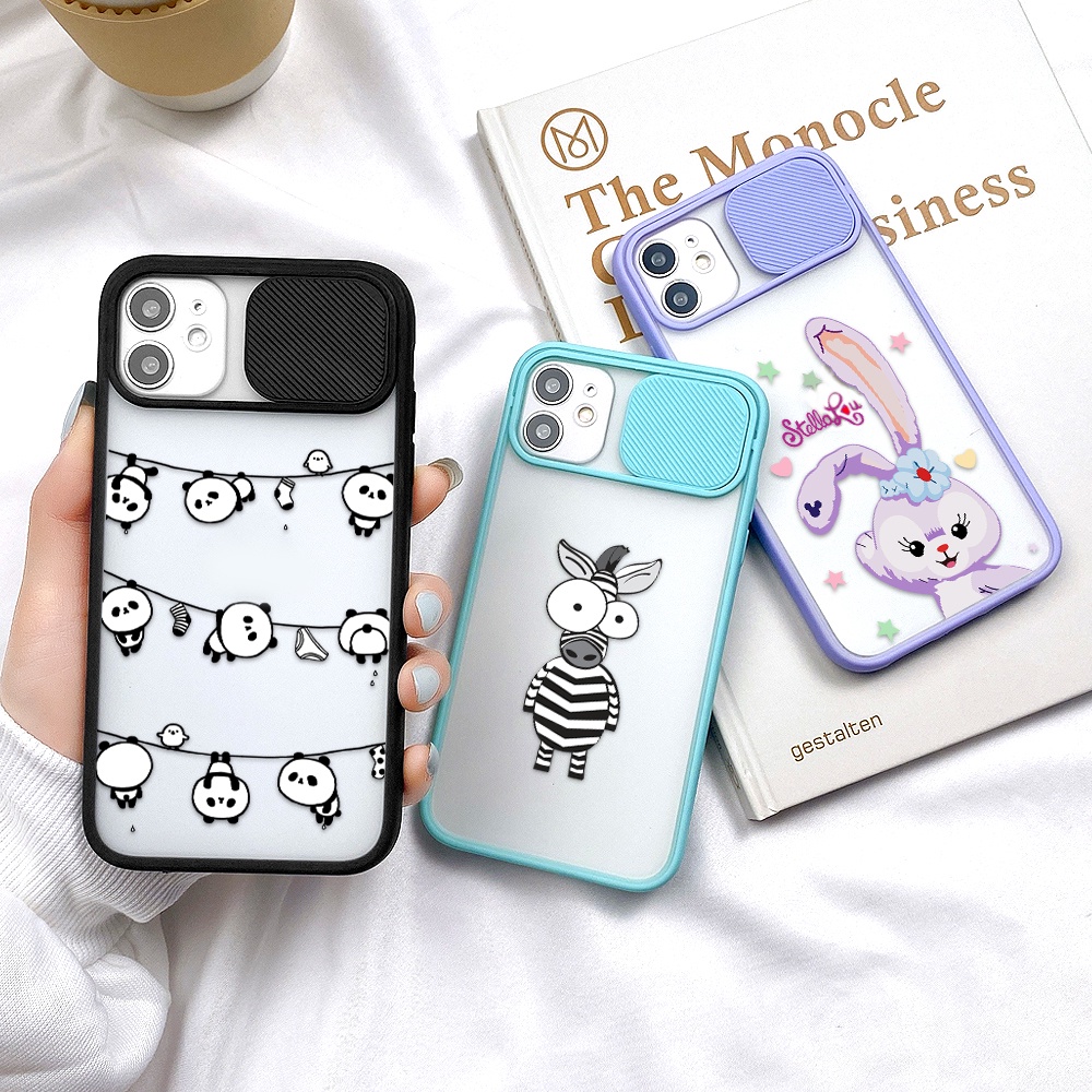 Ốp Điện Thoại Nhám Trong Suốt Chống Sốc Có Thanh Trượt Bảo Vệ Camera Cho IPhone 11 12 13 Pro Max 13 Mini X XS XR 6 7 8 Plus