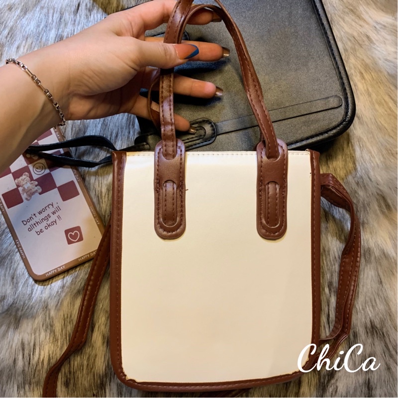 Túi Đeo Chéo Xách Tay Mini Da PU Phong Cách Ulzzang