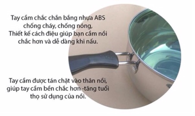 Nồi Quấy Bột 2 Đáy Hoàng Gia 2 Cỡ