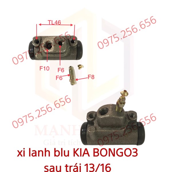 Xi lanh blu KIA BONGO3=K3000 Sau Trái 13/16