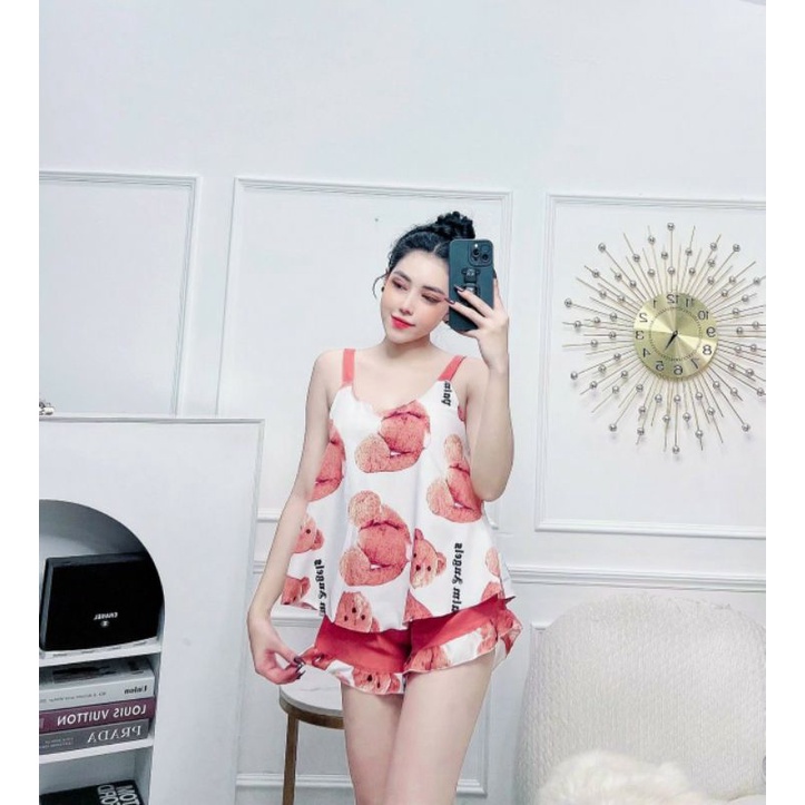 ĐỒ BỘ NỮ  MẶC NHÀ NHÚN EO NHIỀU HÌNH