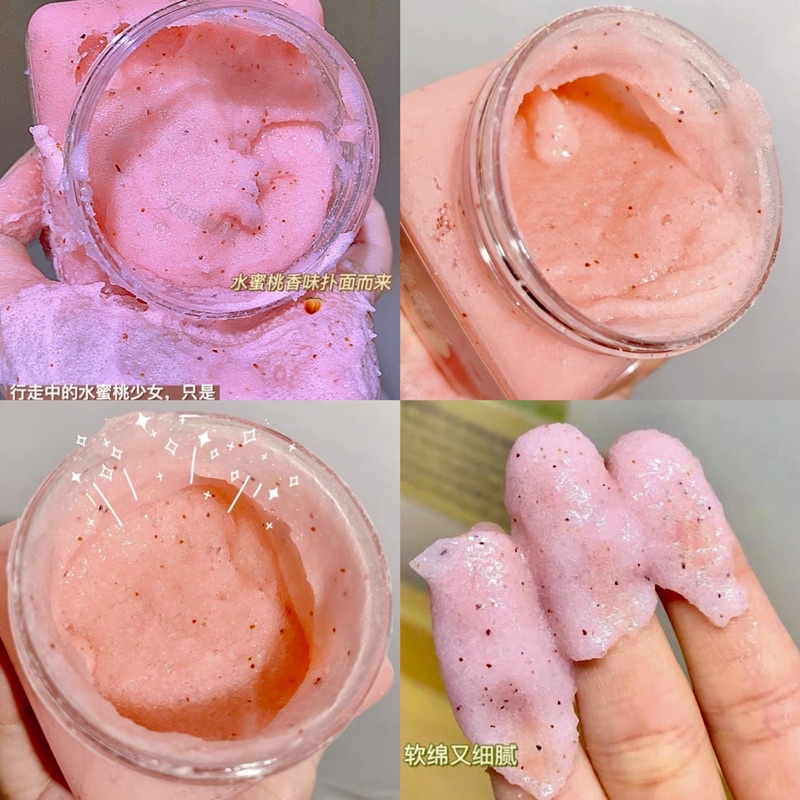 Tẩy Da Chết Trắng Da Body Trái Cây HEYXI CRUB BATH Loại Bỏ Bụi Bẩn Đánh Bay Mụn Thâm Toàn Thân Đào Xoài Kiwi Việt Quất