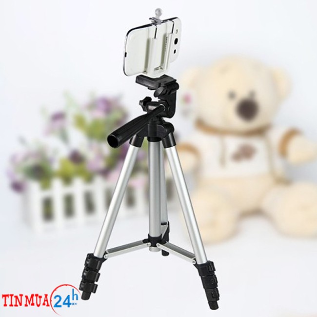 GẬY LIVETRIM,CHỤP ẢNH 3 CHÂN TRIPOD TF-3110 + KẸP ĐIỆN THOẠI