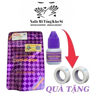 Keo nối mi tím crystal Glue Hàn Quốc ít cay, keo nối mi độ bền cao