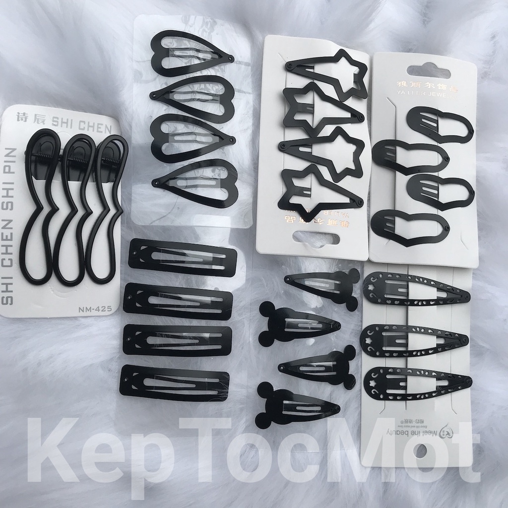 3 - 4 cái Kẹp tóc mái cute màu đen kt251