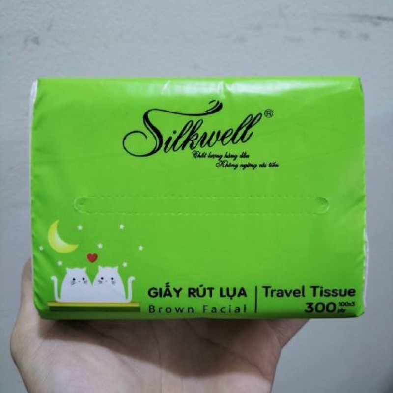 COMBO 2 GÓI GIẤY RÚT GẤU TRÚC SILKWELL 3 LỚP 300 TỜ