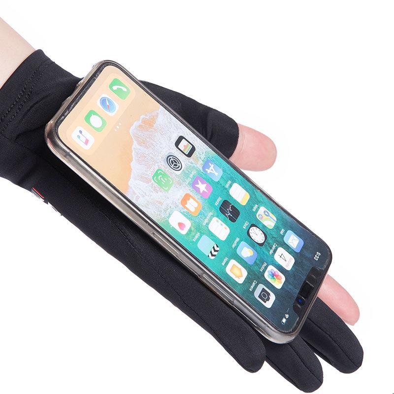 Găng tay lái xe hở ngón/ hở nửa hai ngón lụa lạnh chống trượt dành cho cả nam và nữ