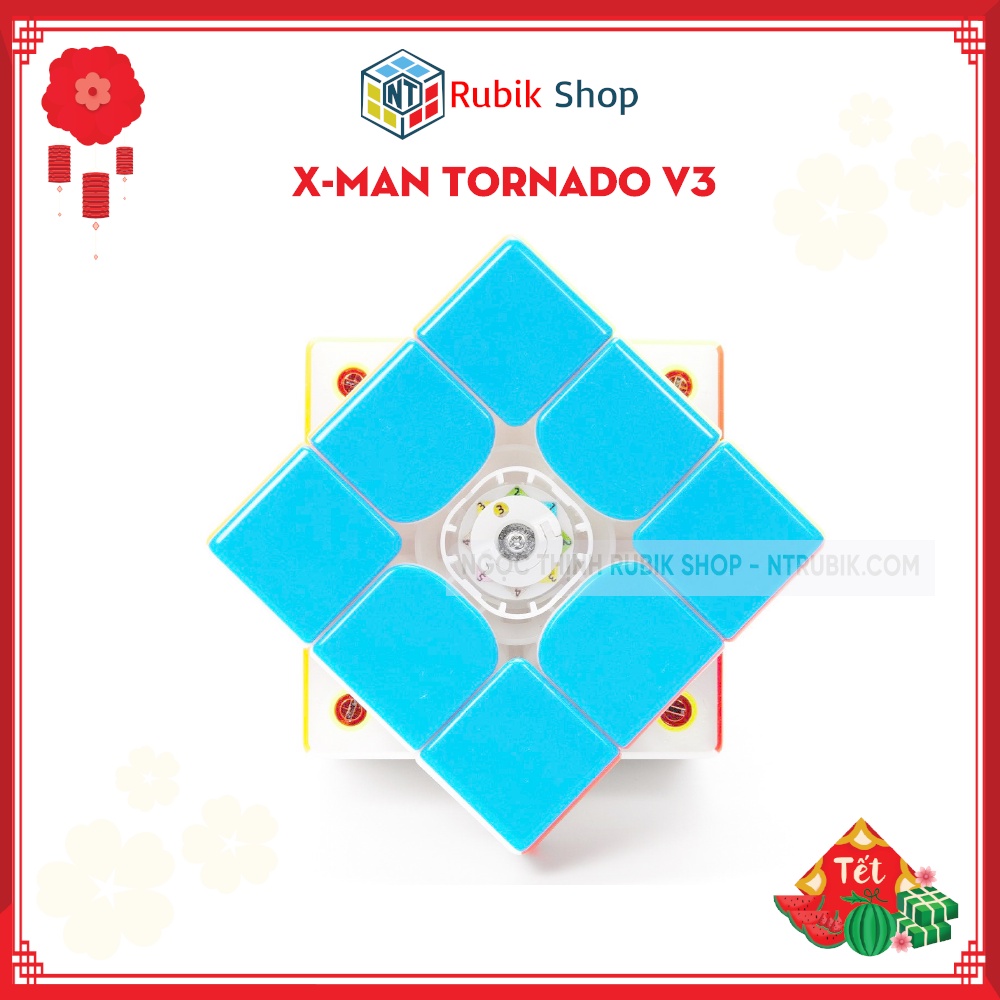 Rubik 3x3 X-man Design Tornado V3 M Stickerless 09/2022 3 phiên bản Standard, Flagship, Pioneer(Có nam châm)