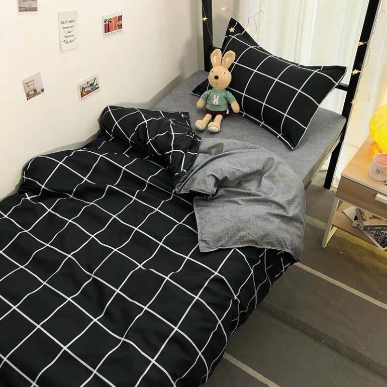 DRAP COTTON POLY CARO PHỐI XÁM CỰC ĐẸP