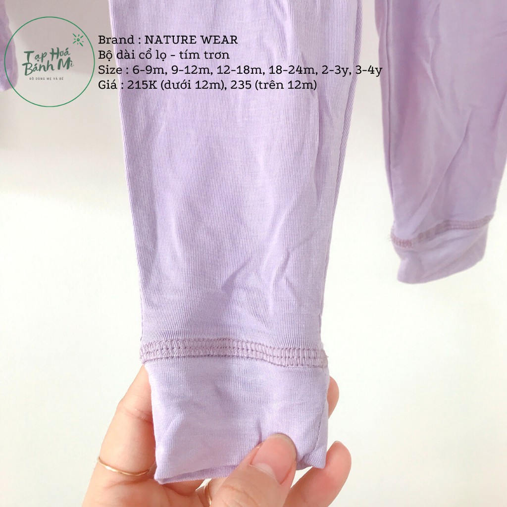 Bộ dài cổ lọ NatureWear - tím