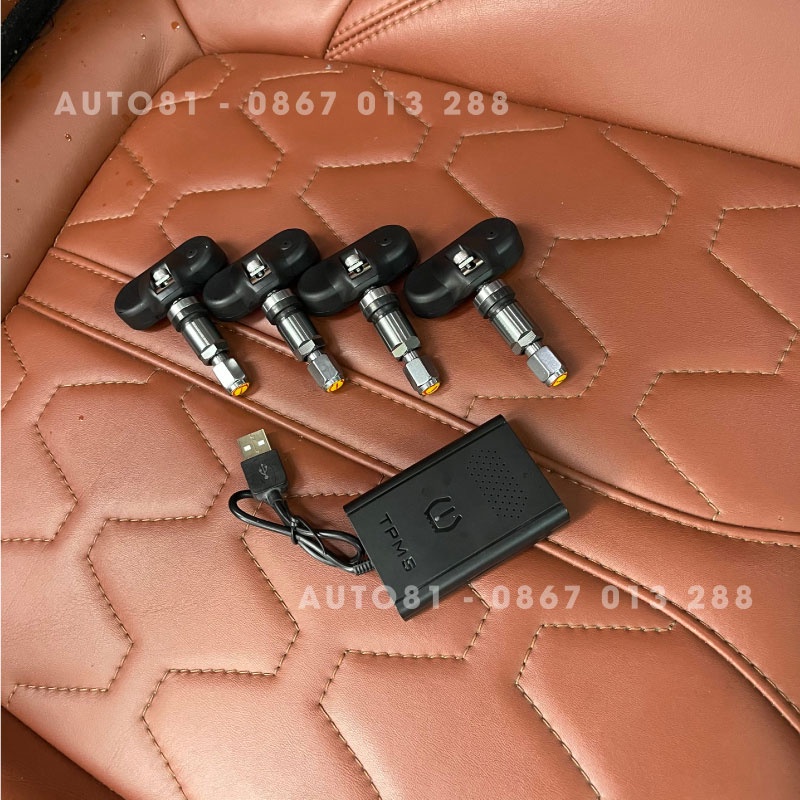 Cảm biến áp suất lốp ô tô, cảm biến áp suất lốp Icar TN602, van trong, tích hợp màn hình Android