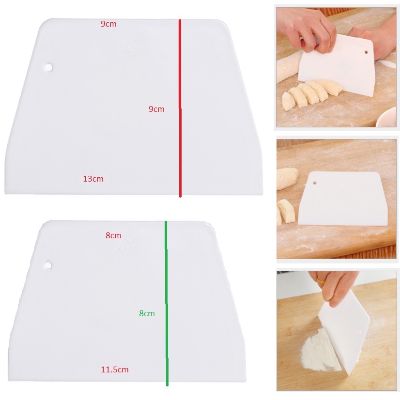 Miếng Vét Bột / Cắt Bột / Chà Láng làm bánh mì, bánh kem... 2 Size (Dough scraper)