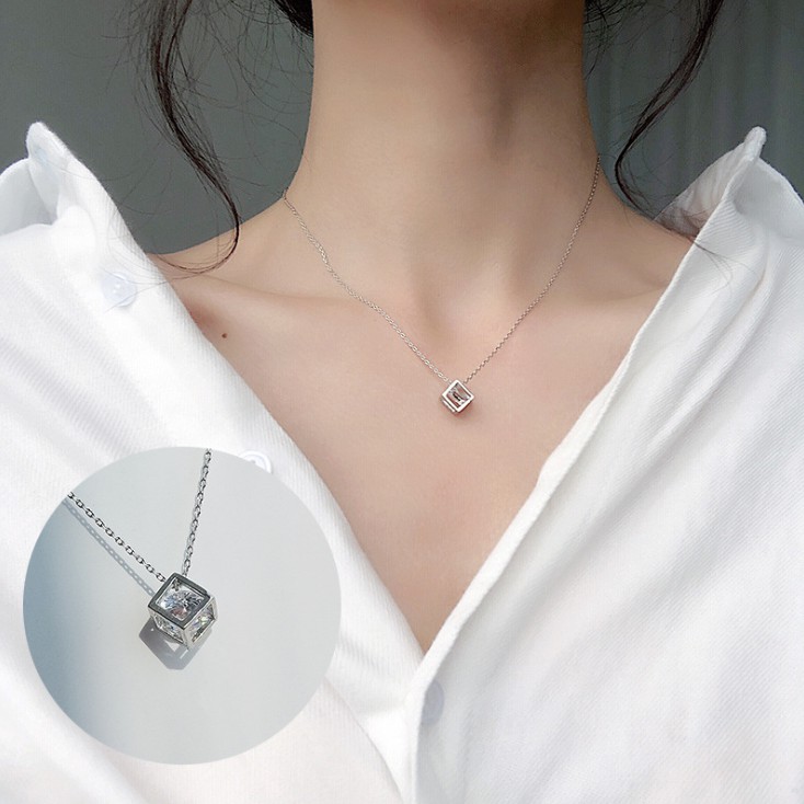 Korean Version Of Silver Necklace Dongdaemun Temperament Flower Pearl Diamond Star Moon Cross Antler Necklace Net Red Love Pendant Female