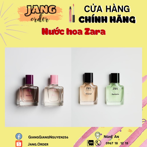 Nước hoa Zara dòng EDP Orchid+Gardenia