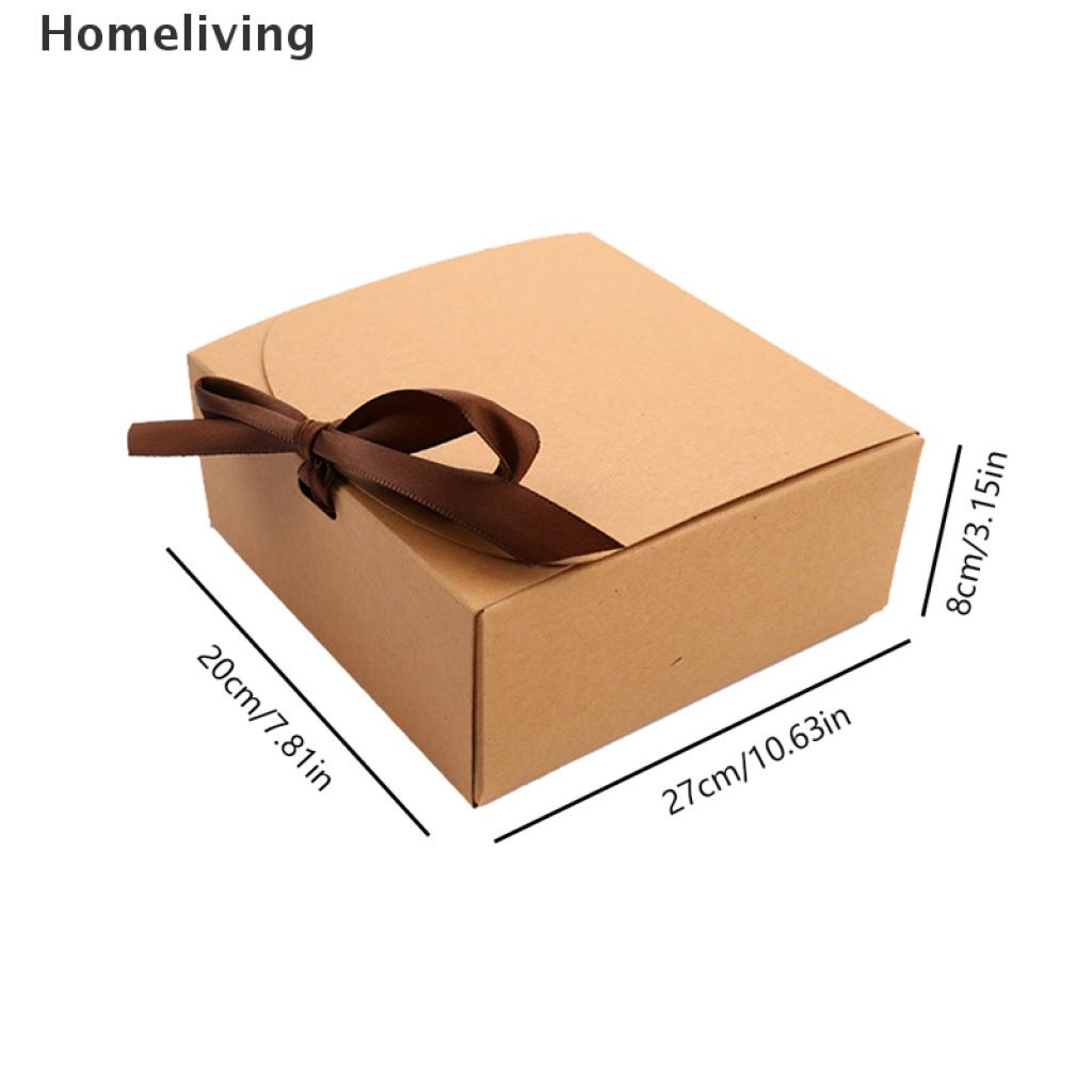 Hộp vuông đựng kẹo/quà tặng bằng giấy kraft cho lễ hội tiệc tùng