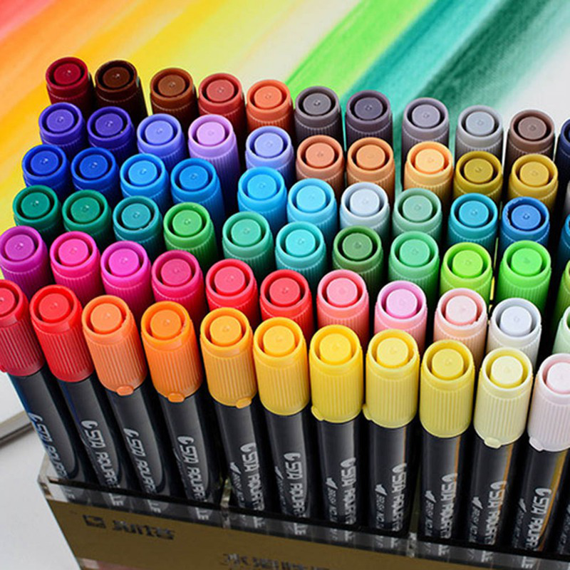 1 bút lông hai đầu 80 màu sắc dành cho trẻ em và người lớn