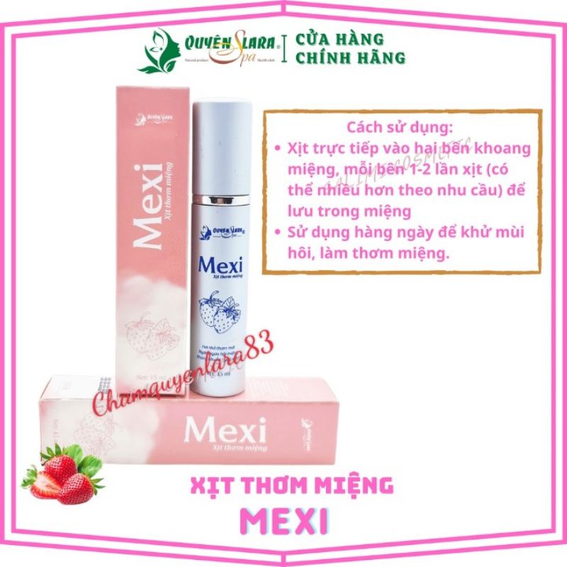 [chính hãng] xịt thơm miệng  Quyên lara 15ml Vị dâu