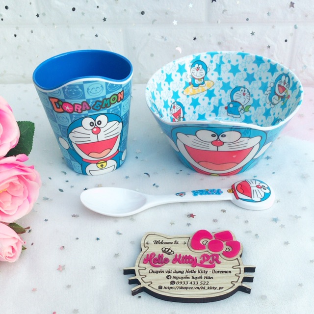 Set muỗng, ly, tô 3D Doremon Doraemon