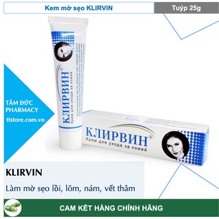Kem Mờ  Sẹo Thâm Rạn Da Nga Klirvin [Tuýp 25g]