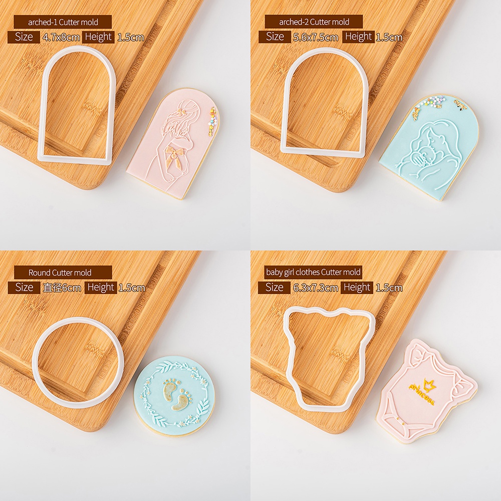 Khuôn Cắt Trang Trí Bánh Ngọt Bằng Acrylic In Nổi Họa Tiết Chữ Mommy To Be Baby Dễ Thương Dùng Trang Trí