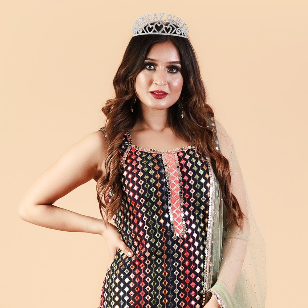 Băng Đô Nữ Hoàng Sinh Nhật MIH|Vương Miện Satin Thắt Nơ Cho Nữ