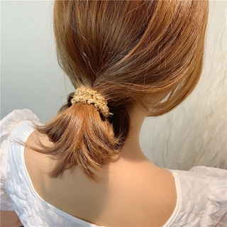 Dây Cột Tóc Co Giãn Đính Pha Lê Lấp Lánh Phong Cách Hàn Quốc