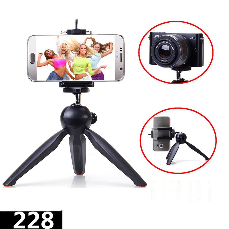 📸Chân Đế Điện Thoại Máy Ảnh YT-228 Chân Gậy Tripod Mini YT-228 Kèm Kẹp Điện Thoại 📸