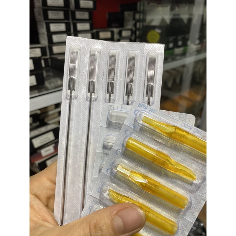 5 kim +ngòi 15RM,kim đánh bóng ngang 2 hàng