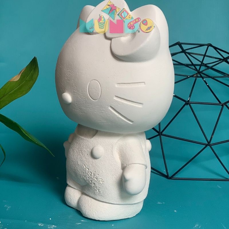 Tượng tô màu cao cấp (kèm màu cọ) chọn mẫu SIZE XXL HELLOKITTY, tượng thạch cao MUNDO