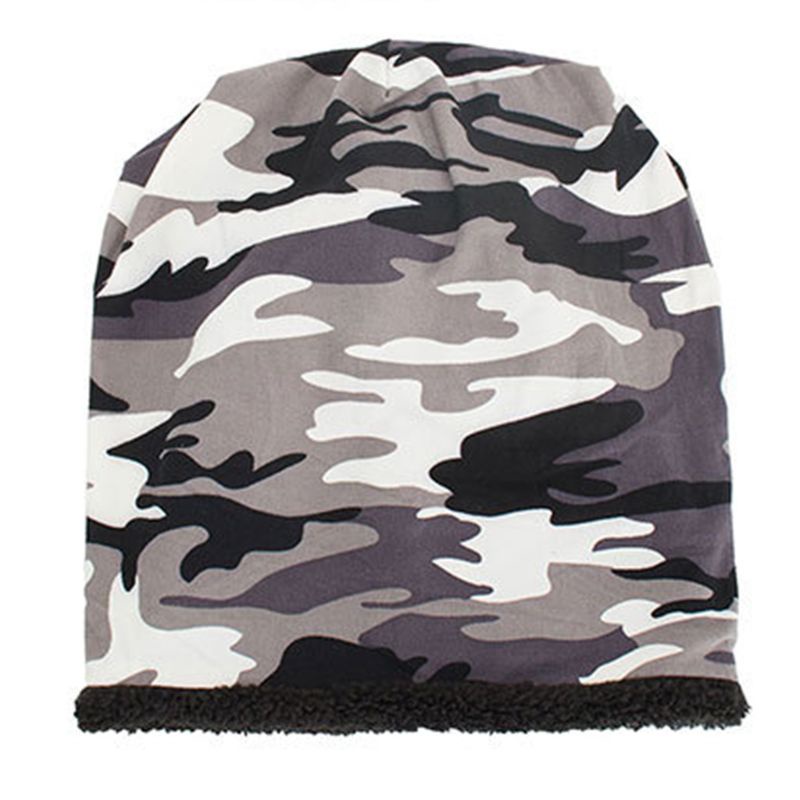 Mũ Beanie Họa Tiết Rằn Ri Giữ Ấm Mùa Đông Dành Cho Nam Nữ