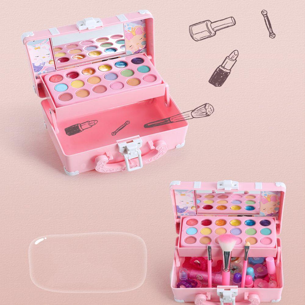 RAINBOW Bộ Dụng Cụ Trang Điểm Gồm Phấn Mắt + Son Môi + Cọ Trang Điểm Tiện Dụng