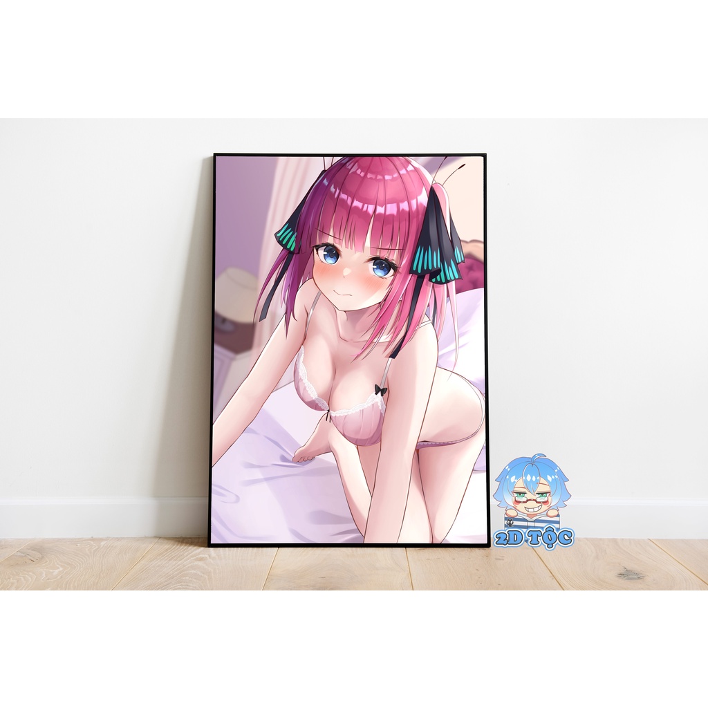 POSTER A3 CHẤT LƯỢNG CAO CẤP NAKANO NINO (11) ANIME NHÀ CÓ 5 NÀNG DÂU - 2D TỘC SHOP