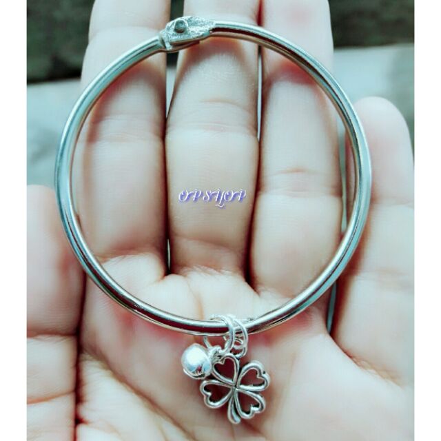 Kiềng tay size 50mm mix charm bạc