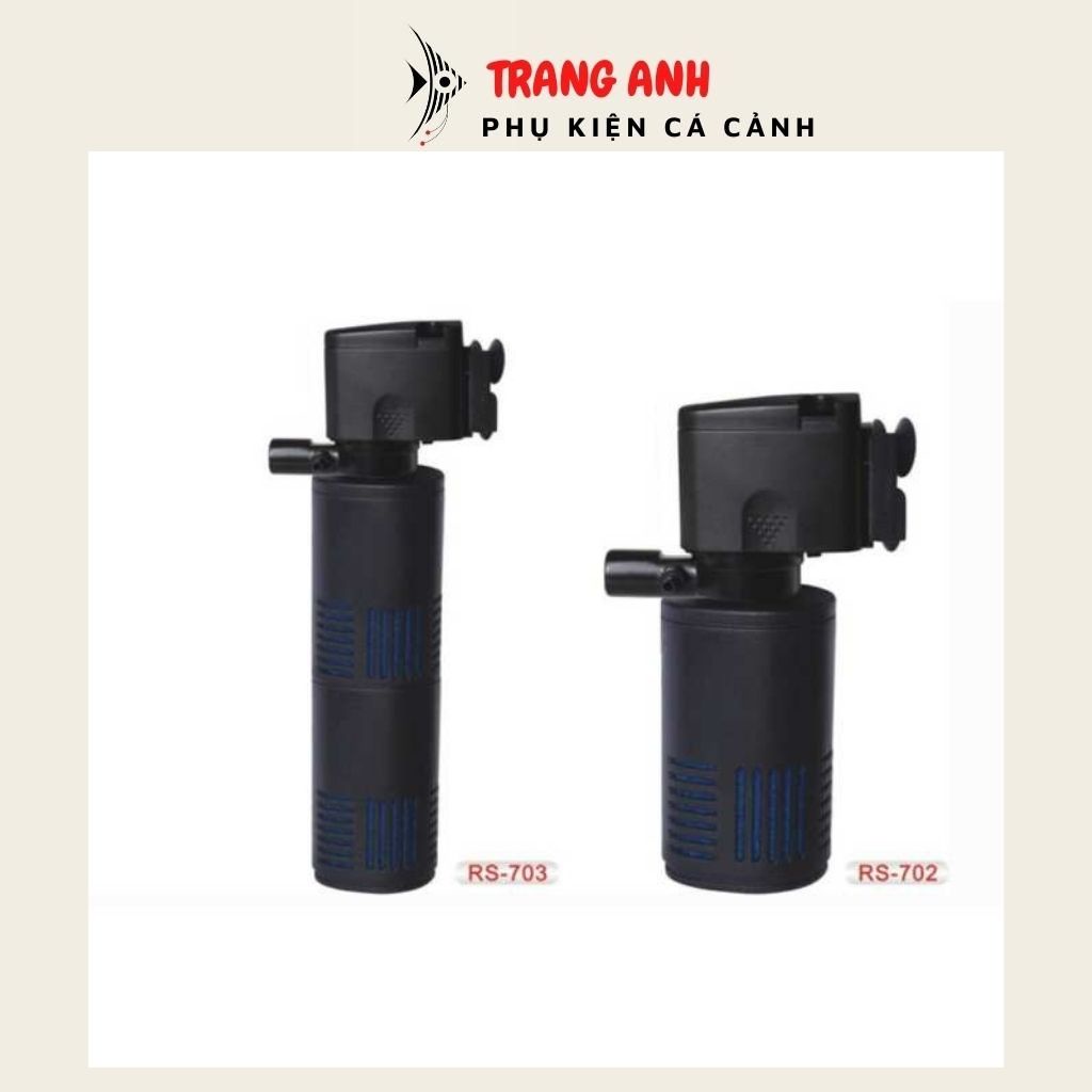 Máy lọc nước vi sinh RS 702, RS 703, 3 chức năng lọc nước, tạo oxy, thổi luồng cho bể cá cảnh, hàng chính hãng