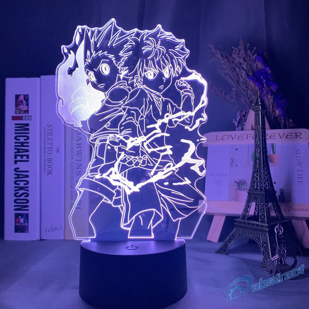 Đèn Led Cảm Ứng 3d 7 Màu Hình Anime Trang Trí Phòng Ngủ Trẻ Em