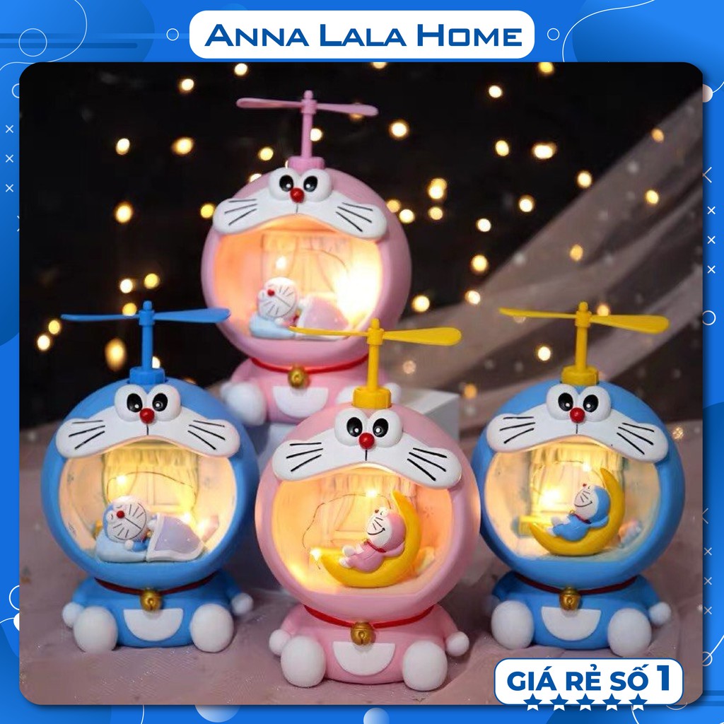 Đèn ngủ Doraemon siêu cute hai màu xanh, hồng
