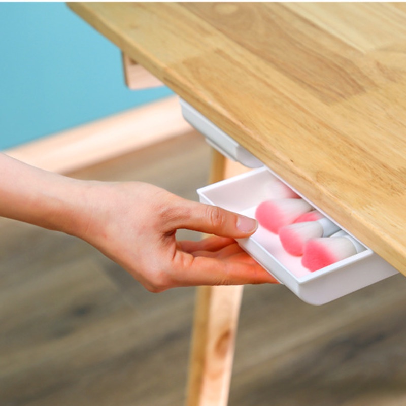 Hộp Đựng Bút / Cọ Trang Điểm Để Bàn Không Cần Khoan Lỗ Có Móc Treo Tiện Dụng Cho Văn Phòng / Gia Đình