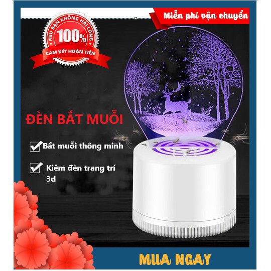 [CAM KẾT]SIÊU HOT - Đèn Bắt Muỗi Thông Minh Kiêm Đèn Trang Trí  LED 3D Siêu Đẹp, Cao Cấp Hàng Mới