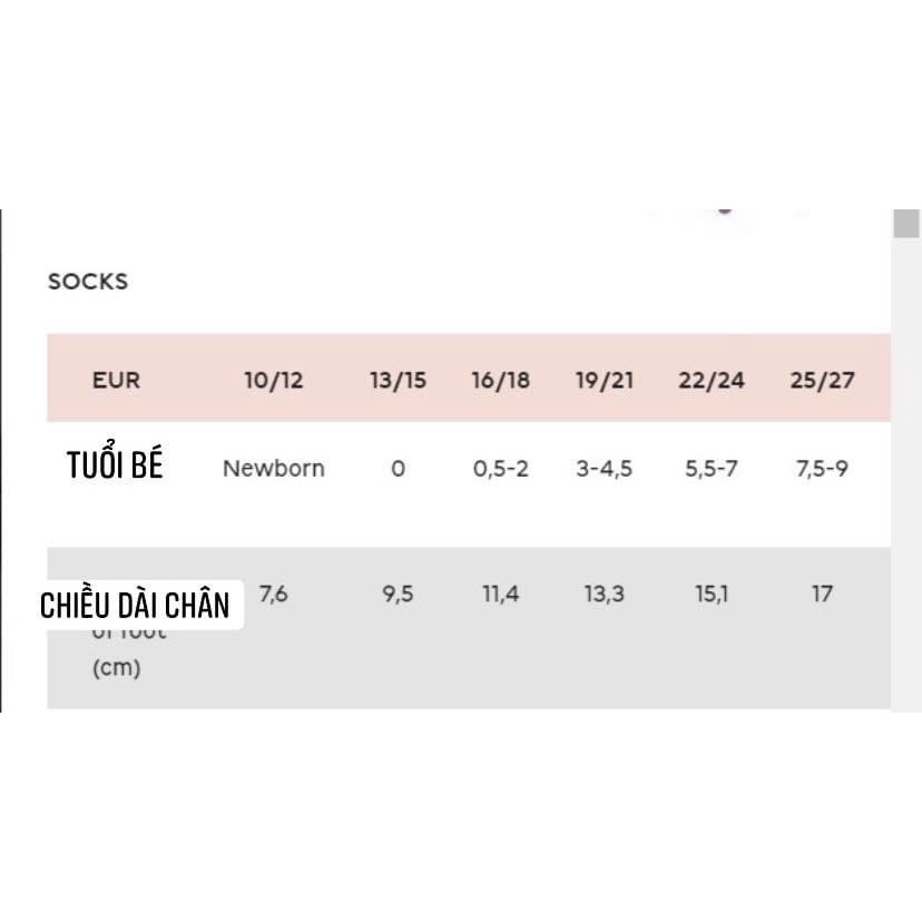 Set tất bé trai bé gái HM