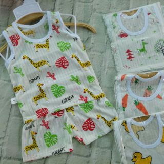 Bộ bé gái cotton xuất dư